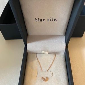 Blue Nile Mini Diamond Heart Necklace